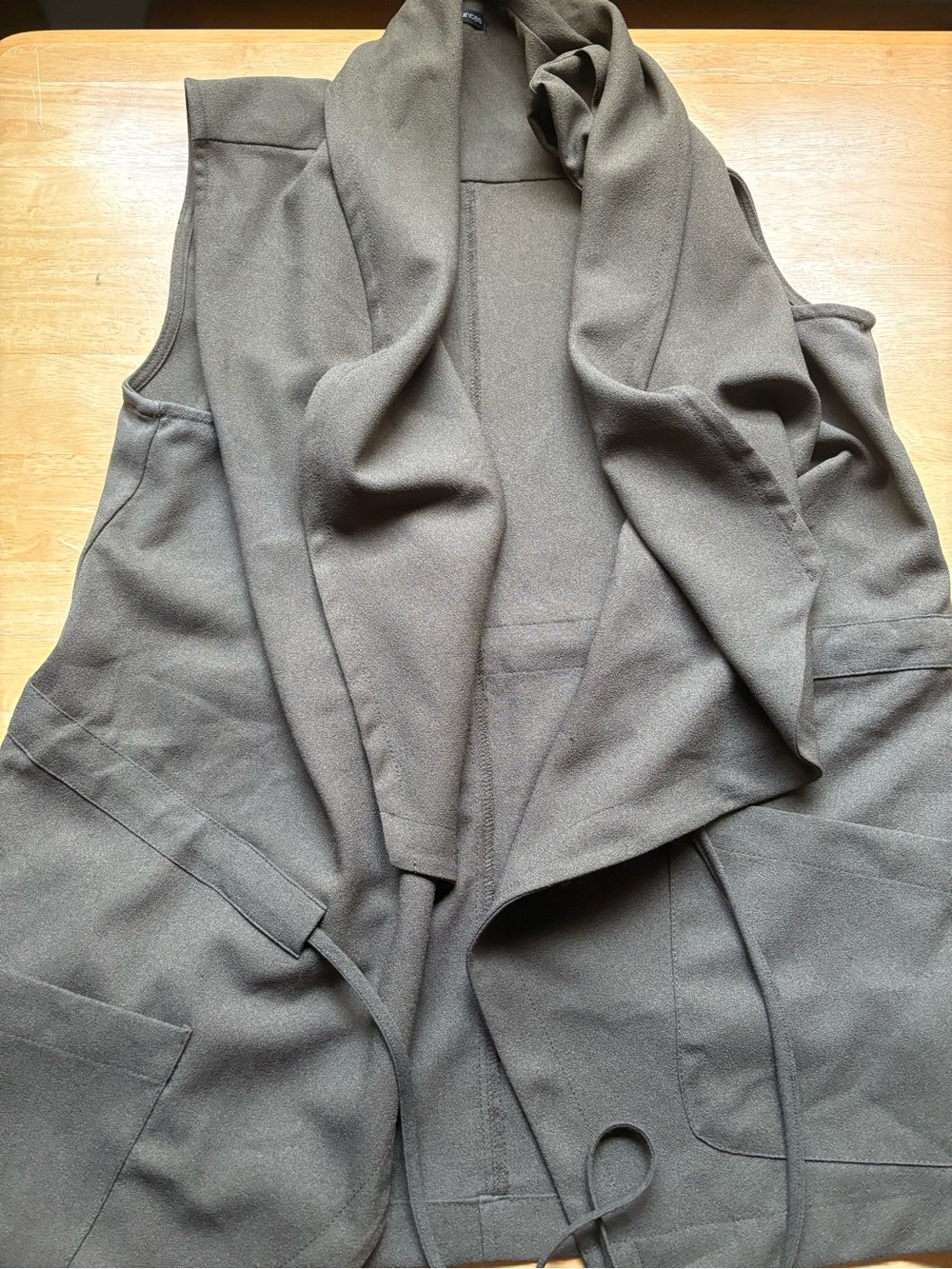 Maurices olive draped sleeveless vest